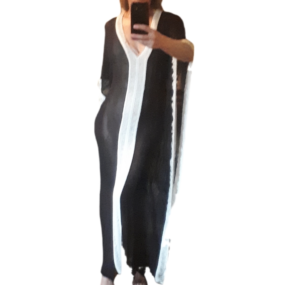 Rare Zara Black and White Swim Coverup